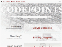 Tablet Screenshot of codepoints.net